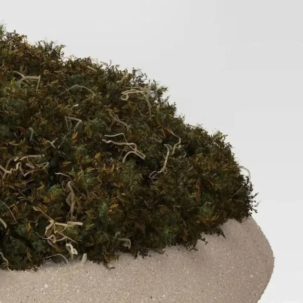 NEW Threshold - Faux Moss Bowl Green